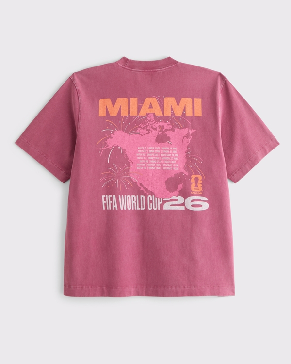 Premium Heavyweight 2.0 FIFA World Cup Graphic Tee, Pink-purple view 1