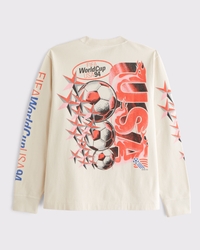 Langärmliges Premium Heavyweight 2.0 Tee mit FIFA World Cup-Grafik