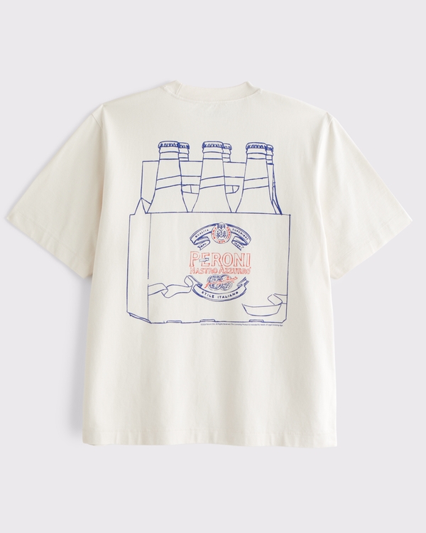 Premium Heavyweight 2.0 Peroni Graphic Tee, Cream view 1