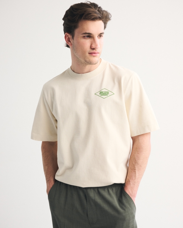 Premium Heavyweight 2.0 NY Botanical Gardens Graphic Tee, Warm Beige view 1