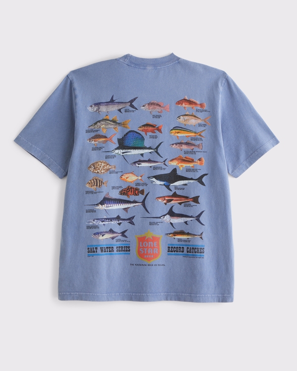 Lone Star Beer Vintage-Inspired Graphic Tee, Dark Sky view 1