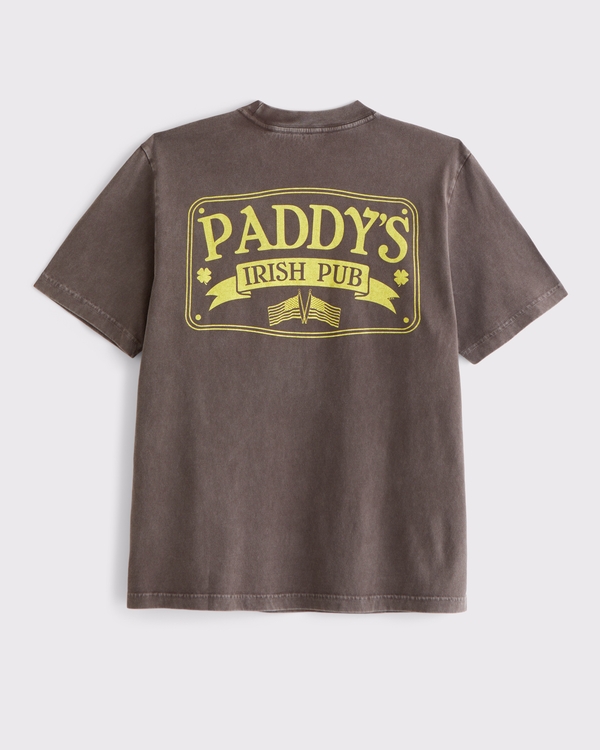 Paddy's Irish Pub Vintage-Inspired Graphic Tee, Chocolate Brown view 1