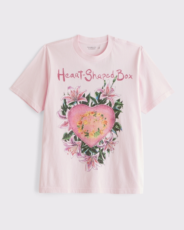 Nirvana Vintage-Inspired Graphic Tee, Ballet Pink view 1