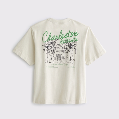 Мужские футболки Abercrombie & Fitch Premium Heavyweight 2.0 Malibu Graphic Tee