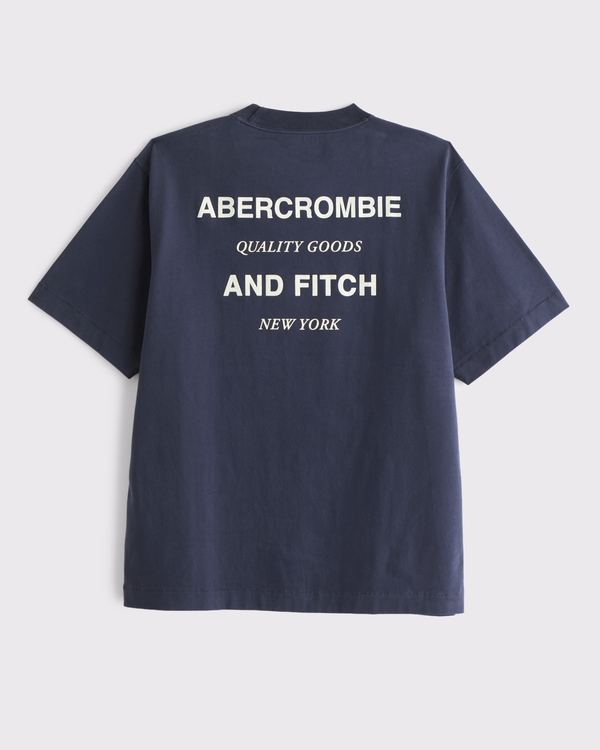 T-shirt premium épais 2.0 à logo, Saphir view 1