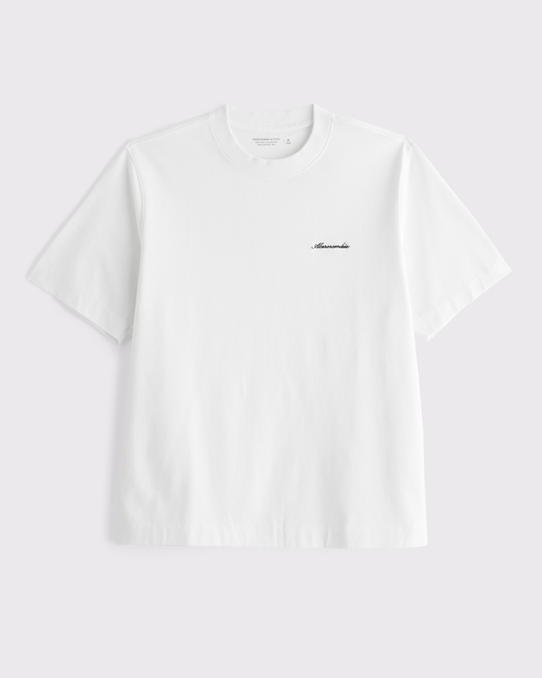 T-shirt premium épais 2.0 à micrologo, Blanc view 1