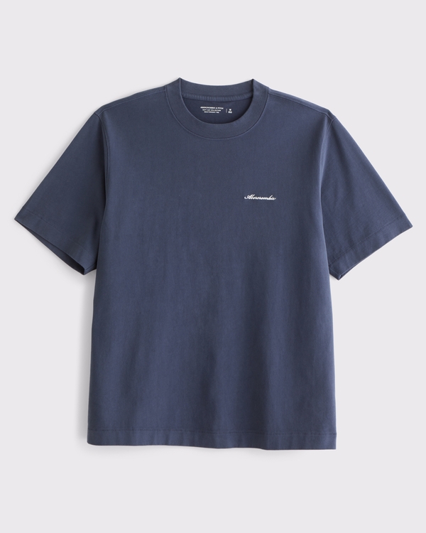 Premium Heavyweight 2.0 Micro-Logo Tee, Sapphire view 1