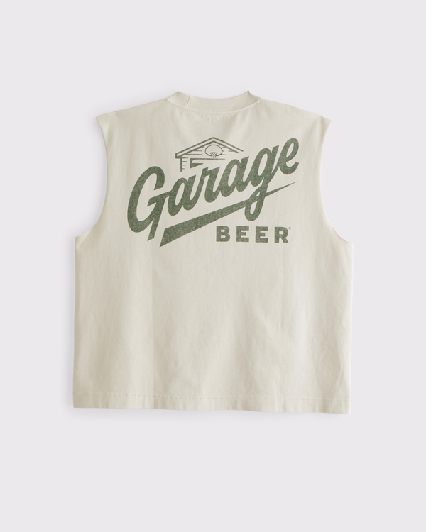 Premium Heavyweight Garage Beer Graphic Tank, Light Sand view 1
