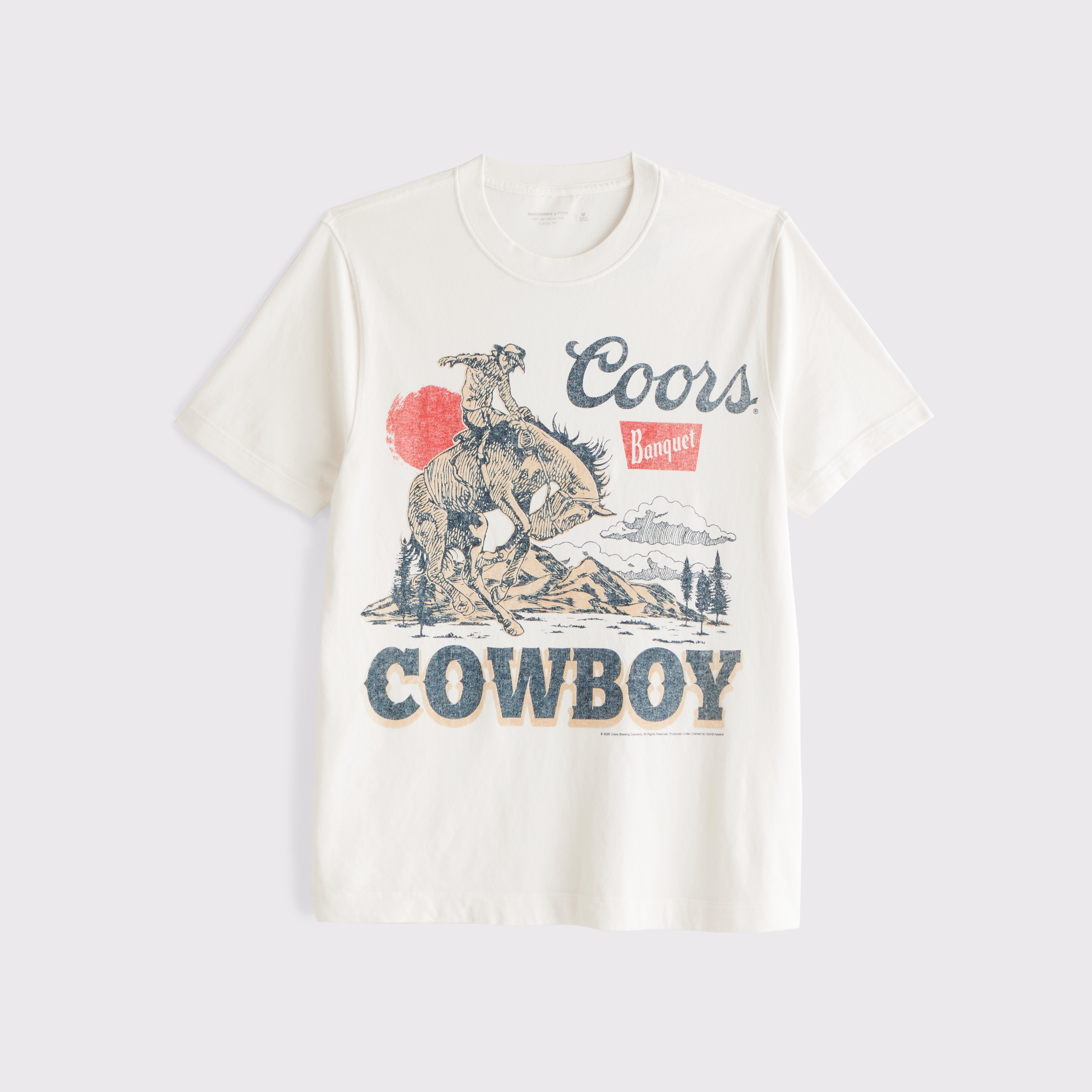 Abercrombie & Fitch Coors Banquet Graphic Tee In White