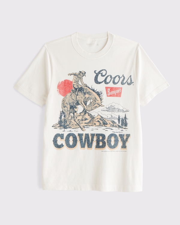 Coors Banquet Graphic Tee, Cream view 1