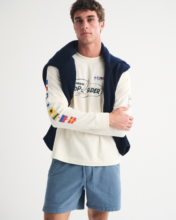 Sperry Long-Sleeve Premium Heavyweight 2.0 Tee, Cream view 1