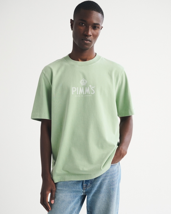 Pimm's Graphic Premium Heavyweight 2.0 Tee, Light Green view 1