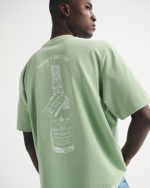 Pimm's Graphic Premium Heavyweight 2.0 Tee, Light Green view 2