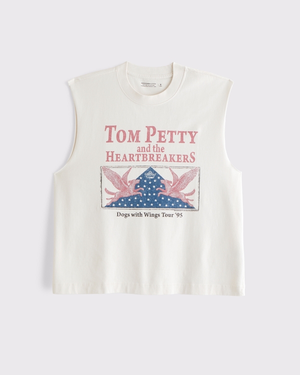 Tom Petty Graphic Tank, Cream view 1