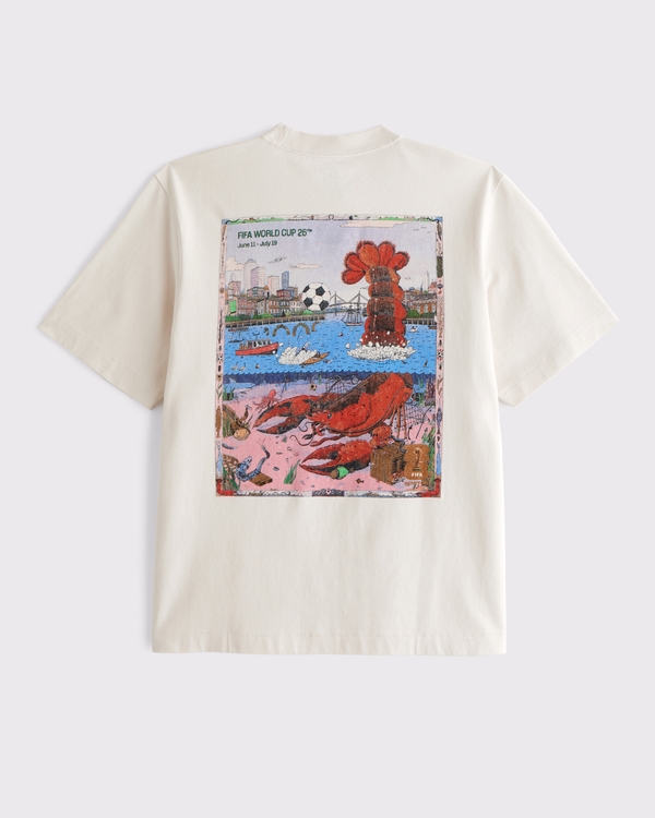 FIFA World Cup Boston Graphic Premium Heavyweight 2.0 Tee, Warm Beige view 1