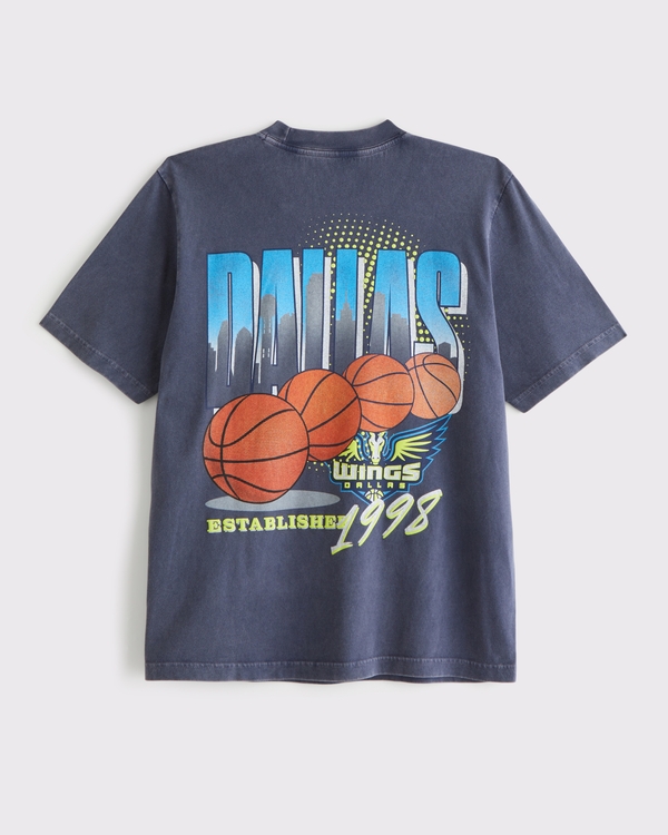 Dallas Wings Vintage-Inspired Graphic Tee, Sapphire view 1