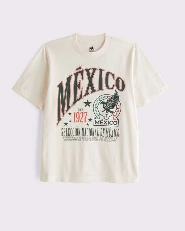 Mexico Football Graphic Tee, Cream view 1