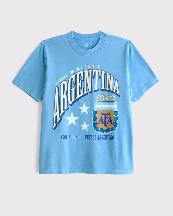 Argentina Football Graphic Tee, Light Blue view 1