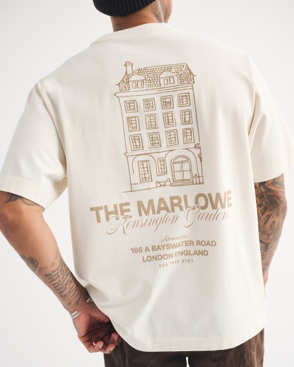 Premium Heavyweight 2.0 Kensington Gardens Graphic Tee, Cream view 2