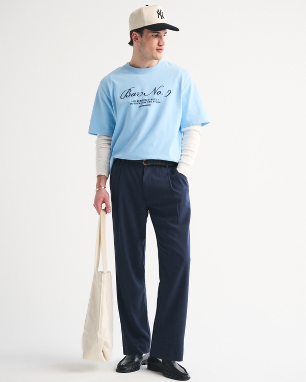 Premium Heavyweight 2.0 Graphic Logo Tee, Light Blue view 2