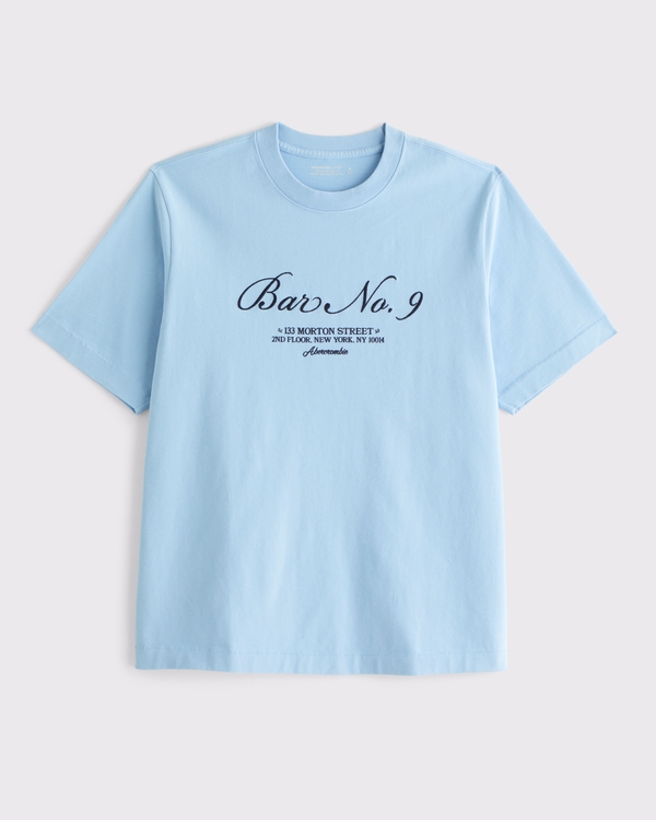 Premium Heavyweight 2.0 Graphic Logo Tee, Light Blue view 1