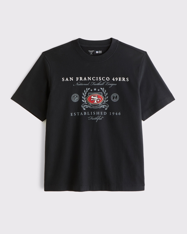 San Francisco 49ers Premium Heavyweight 2.0 Tee, Black-49ers view 1