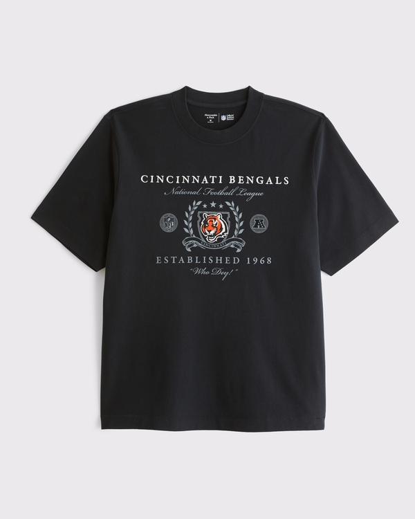 Cincinnati Bengals Premium Heavyweight 2.0 Tee, Black-bengals view 1