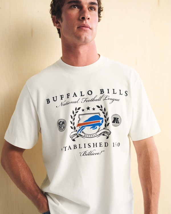 Buffalo Bills Premium Heavyweight 2.0 Tee, Cream-bills view 2