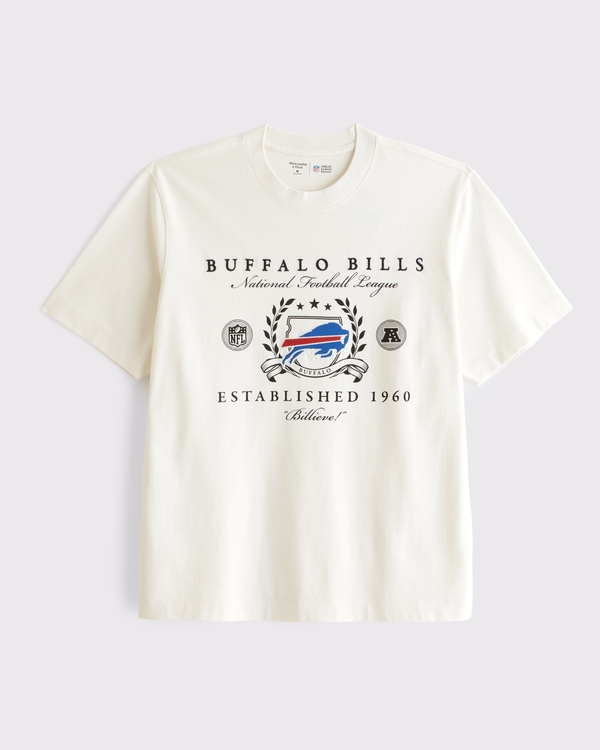 Buffalo Bills Premium Heavyweight 2.0 Tee, Cream-bills view 1