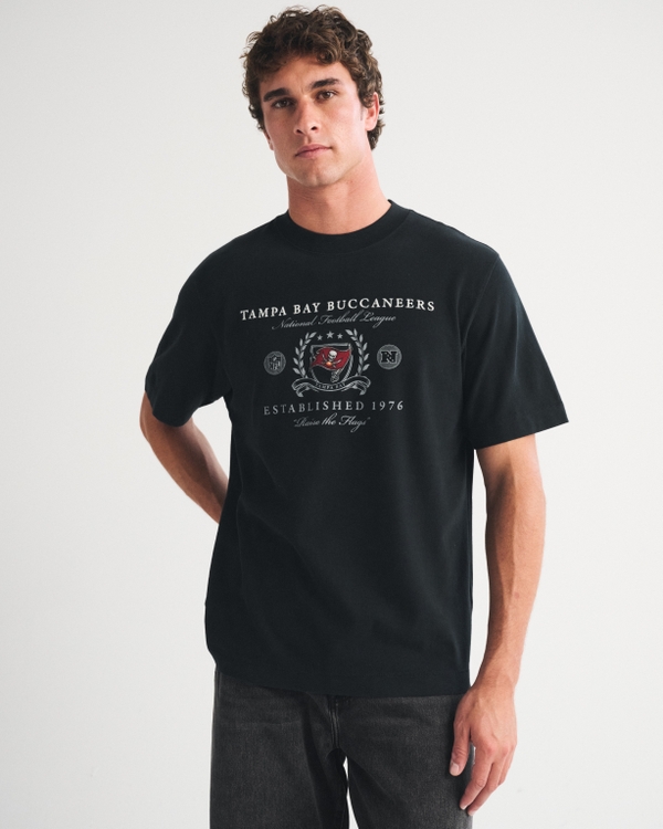 Tampa Bay Buccaneers Premium Heavyweight 2.0 Tee, Black-buccaneers view 1