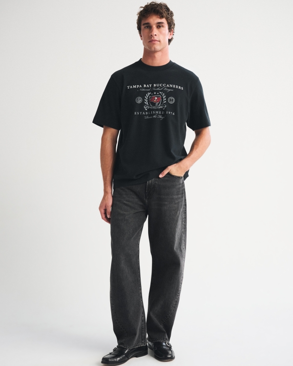 Tampa Bay Buccaneers Premium Heavyweight 2.0 Tee, Black-buccaneers view 2