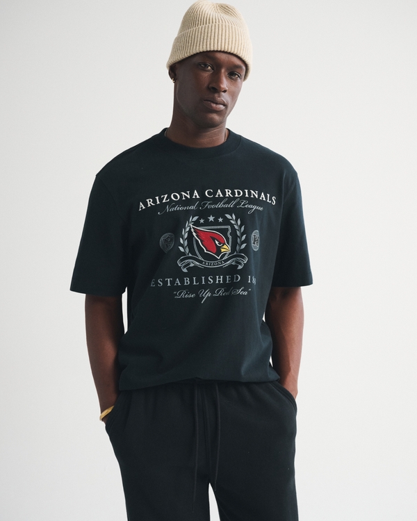 Arizona Cardinals Premium Heavyweight 2.0 Tee, Black-cardinals view 1