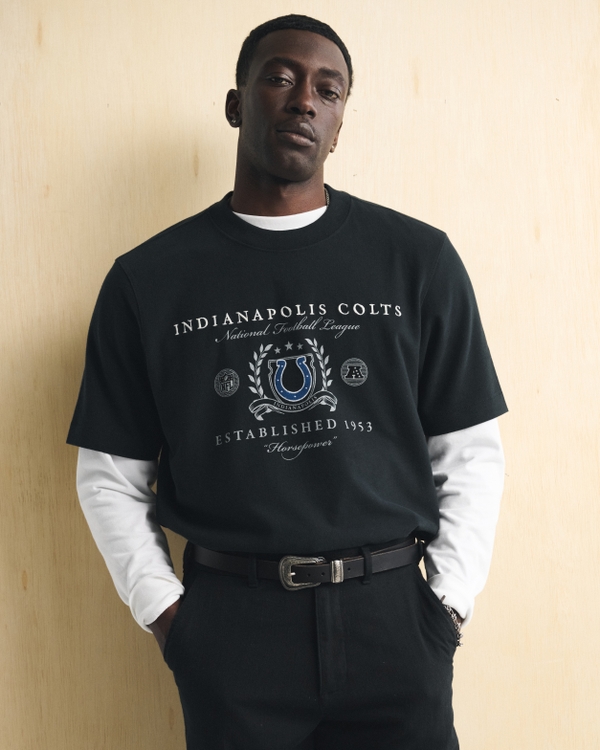 Indianapolis Colts Premium Heavyweight 2.0 Tee, Black-colts view 1