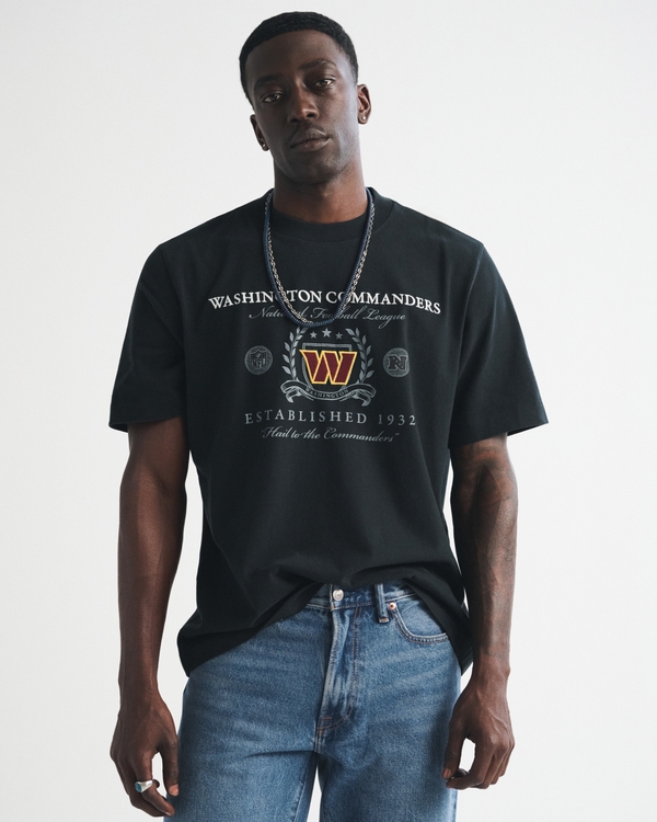Washington Commanders Premium Heavyweight 2.0 Tee, Black-commanders view 1