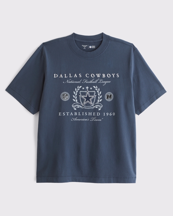 Dallas Cowboys Premium Heavyweight 2.0 Tee, Navy-cowboys view 1