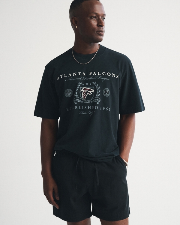 Atlanta Falcons Premium Heavyweight 2.0 Tee, Black-falcons view 1