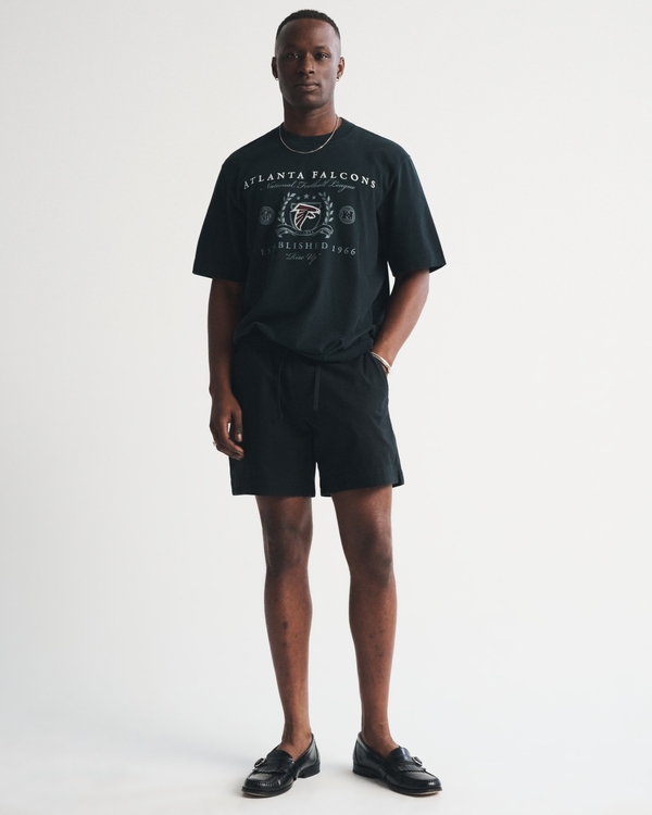 Atlanta Falcons Premium Heavyweight 2.0 Tee, Black-falcons view 2