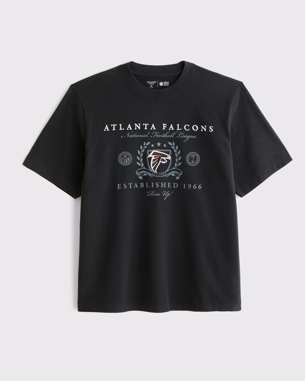 Atlanta Falcons Premium Heavyweight 2.0 Tee, Black-falcons view 1