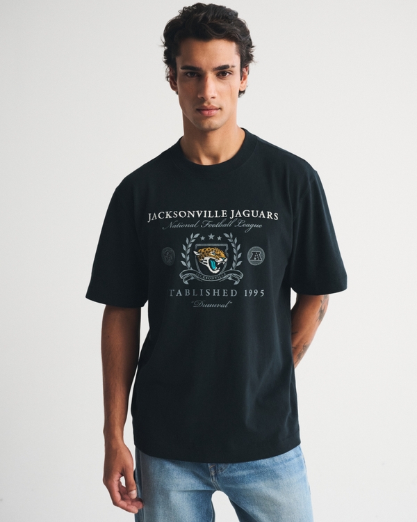 Jacksonville Jaguars Premium Heavyweight 2.0 Tee, Black-jaguars view 1