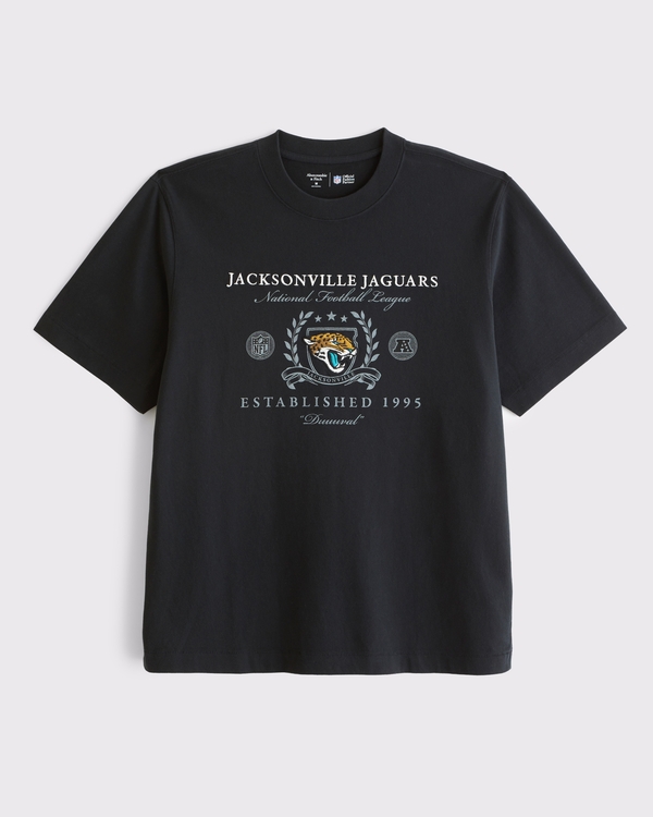 Jacksonville Jaguars Premium Heavyweight 2.0 Tee, Black-jaguars view 1