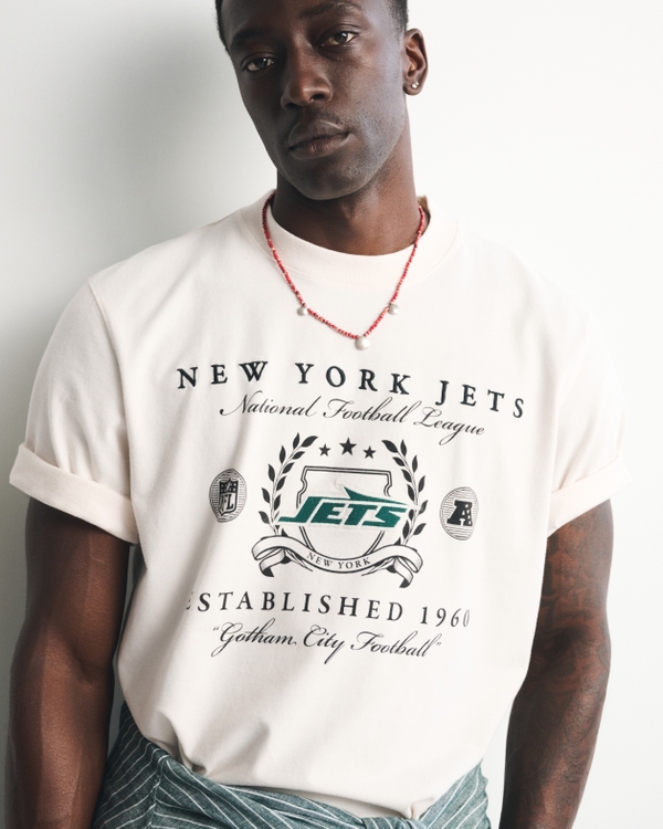 New York Jets Premium Heavyweight 2.0 Tee, Cream-jets view 1