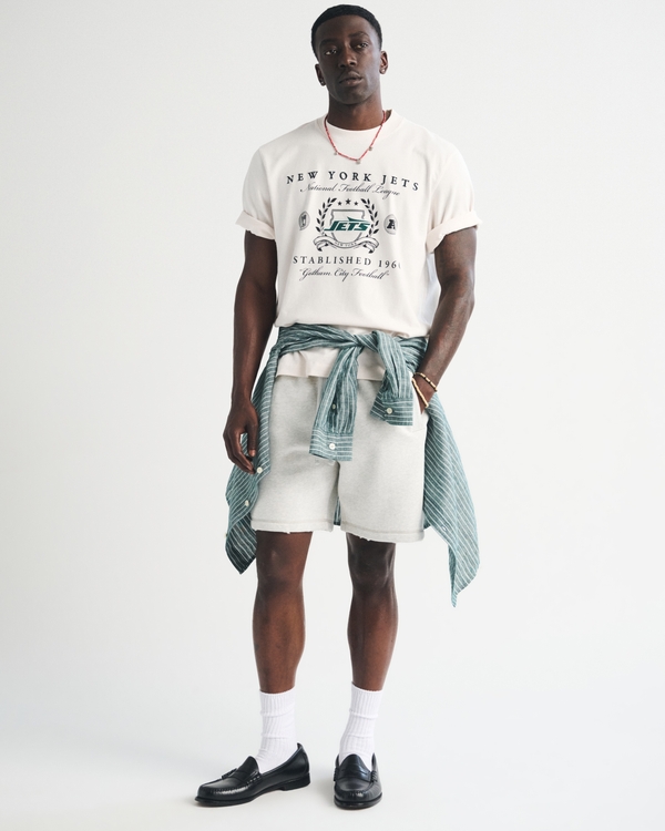 New York Jets Premium Heavyweight 2.0 Tee, Cream-jets view 2