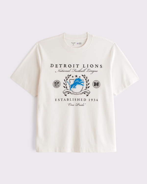 Detroit Lions Premium Heavyweight 2.0 Tee, Cream-lions view 1