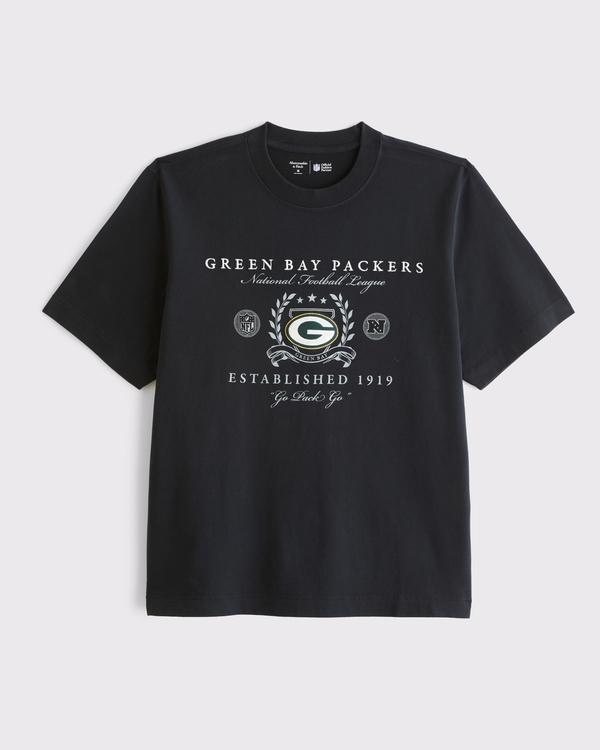 Green Bay Packers Premium Heavyweight 2.0 Tee, Black-packers view 1