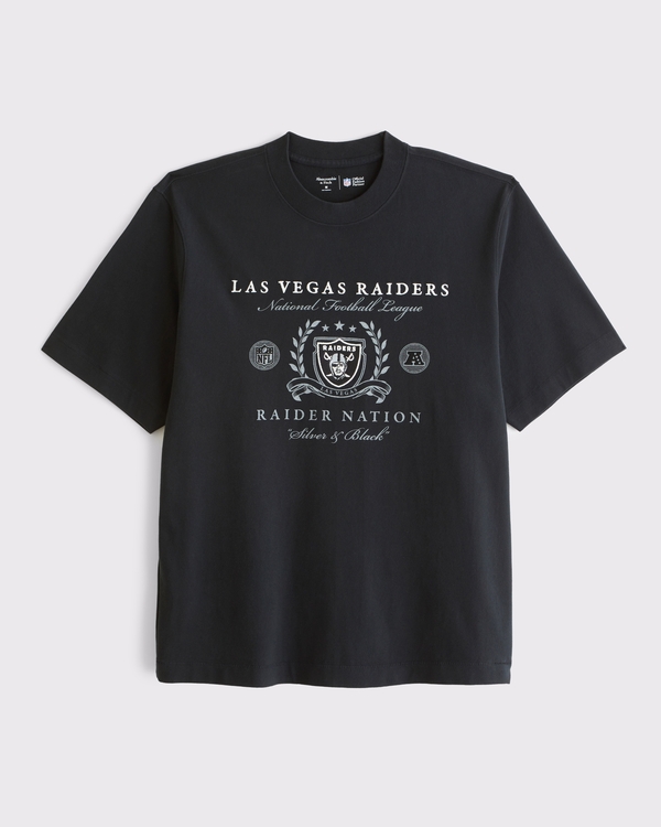 Las Vegas Raiders Premium Heavyweight 2.0 Tee, Black-raiders view 1