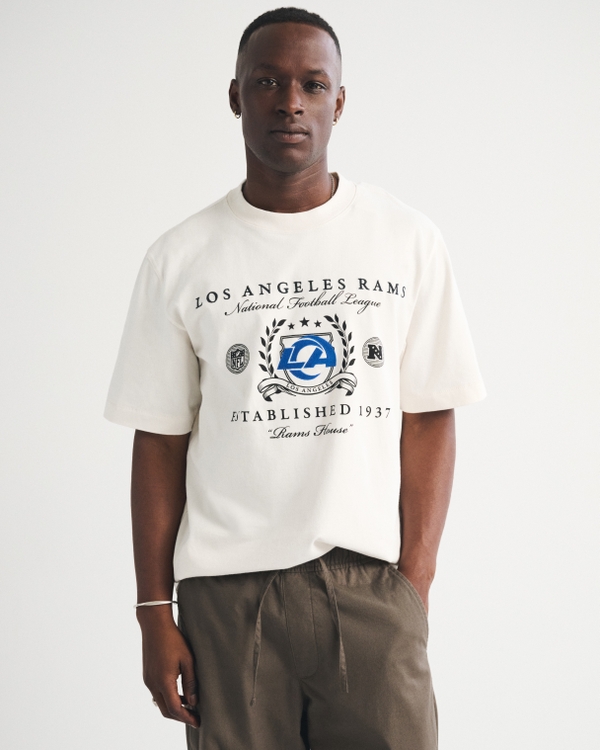 Los Angeles Rams Premium Heavyweight 2.0 Tee, Cream-rams view 1