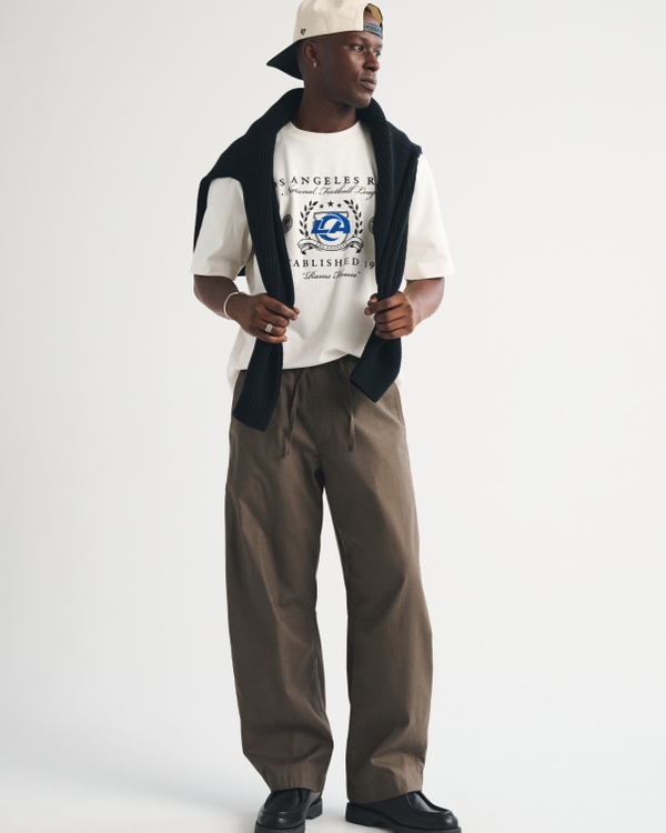 Los Angeles Rams Premium Heavyweight 2.0 Tee, Cream-rams view 2