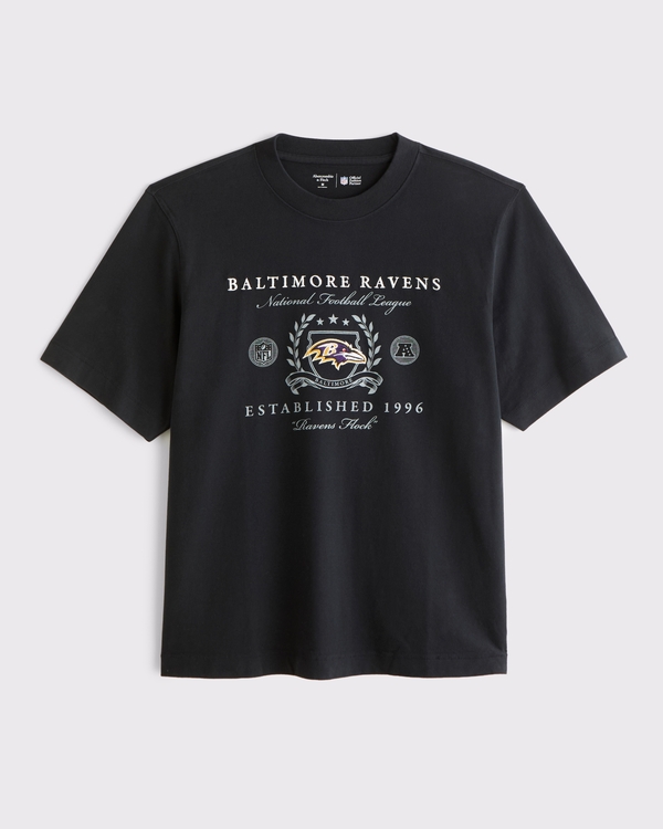 Baltimore Ravens Premium Heavyweight 2.0 Tee, Black-ravens view 1