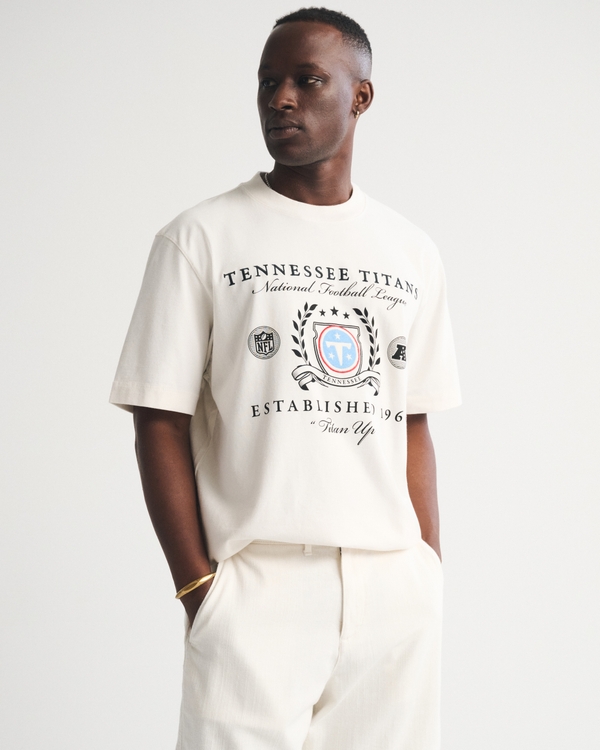 Tennessee Titans Premium Heavyweight 2.0 Tee, Cream-titans view 1