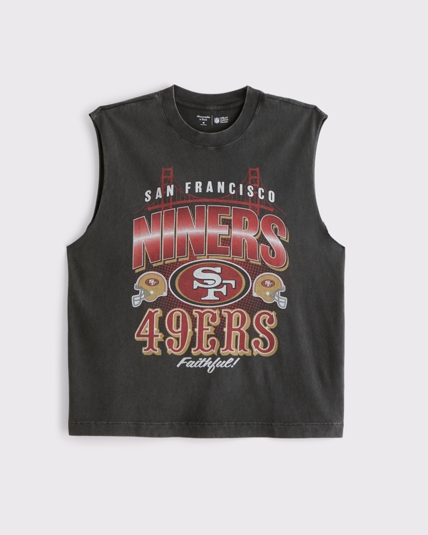 San Francisco 49ers Muscle Tank, Black-49ers view 1
